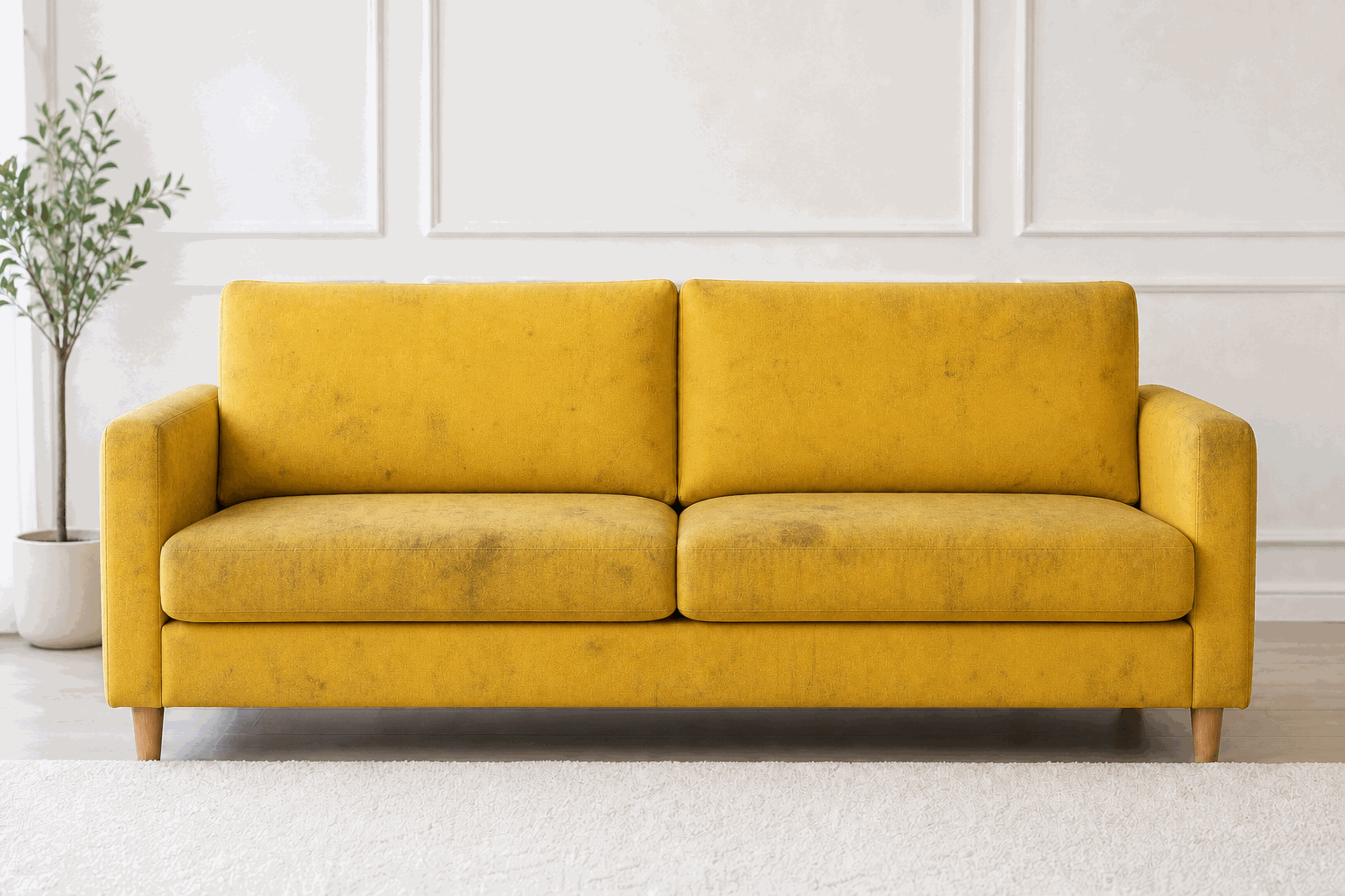 Before couch cleaning result